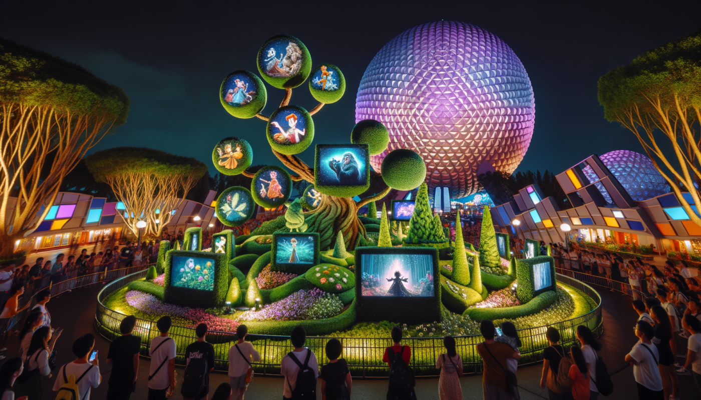 EPCOT Innovations: Unveiling Disney's First Projection Mapped Topiary at the Flower and Garden Festival
