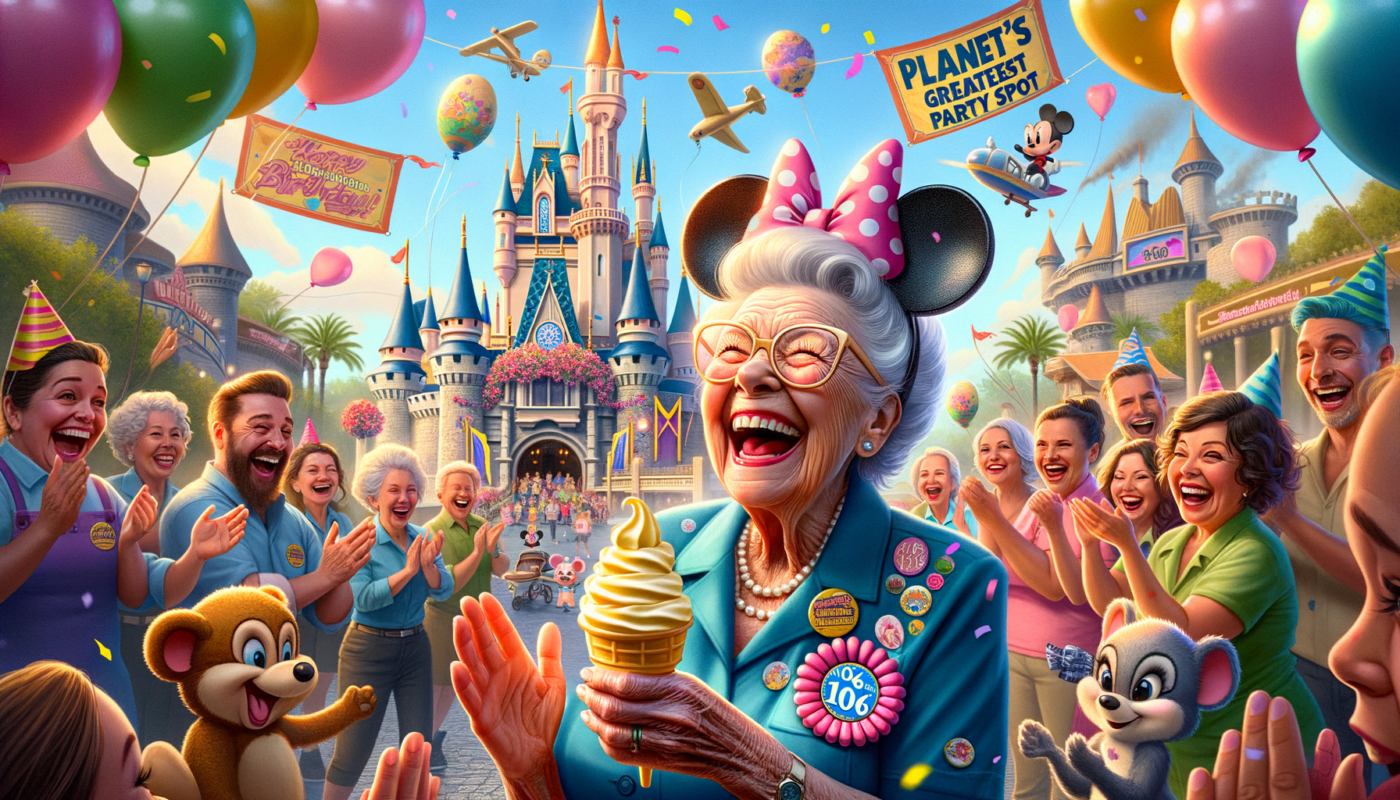 "106-Year-Old Celebrates Birthday at Disney: Proving Fun Has No Age Limit"