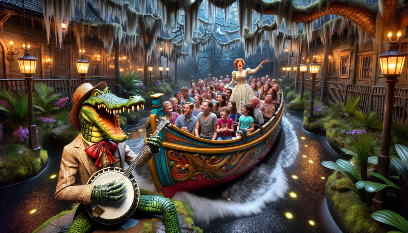 "Unveiling Disney's High-Tech Magic: Audio-Animatronics in Tiana's Bayou Adventure"