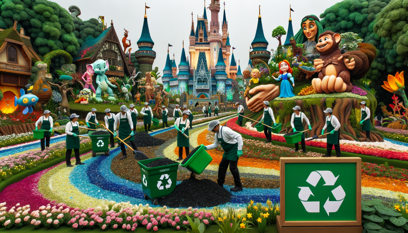 "Disney's Eco-Friendly Breakthrough: Transforming Recycled Glass into Garden Mulch"